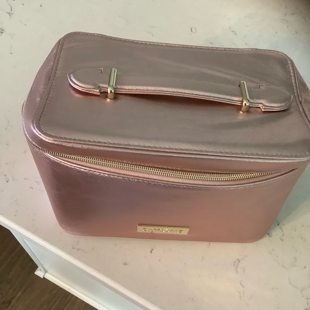 Lancome Rose Gold NWOT Cosmetic Bag